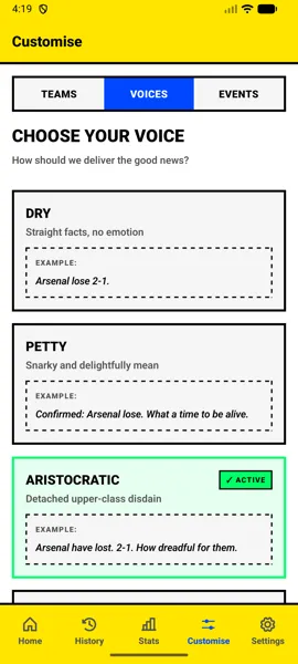 Choose your notification voice style